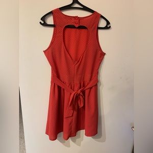 Heart-back Red Polka Dot Dress